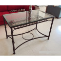 Mesa de camilla elevable de forja Sevilla con rejilla