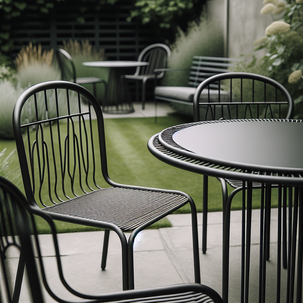 conjunto de mesa y sillas de jardin